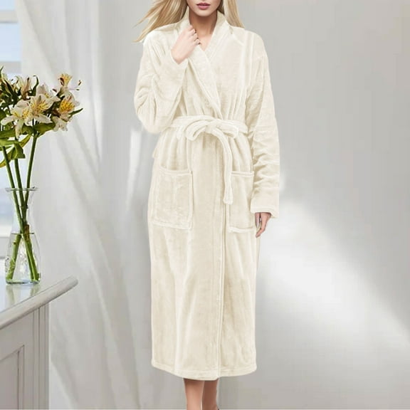 Hauaitttt Robes for Women Long Cloth Robes for Women Plus Size Bathrobe Women's Robes Bath Towels Comfortable Women's Pajamas Kimono Robes for Women Long with Pockets Robe Womens plus Size Robe with