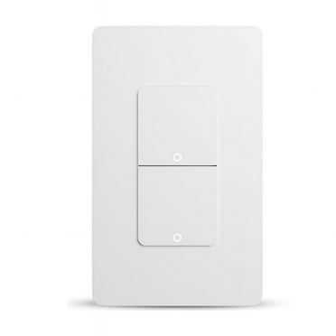 Tuya Wi-Fi Smart Light Switch US Single Pole Push Button Wall Switch Work with for Home US Plug 2-Gang