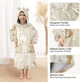 thumbnail image 4 of Wearable Blanket with Sleeves and Pocket Oversized Hooded Sweatshirt 3-14 YR Bunnies Pattern S, 4 of 7