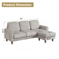 thumbnail image 7 of Homall Cloud Modular Sectional Sofa 3 Seat L-Shaped Cloud Oversized Sofa Couch for Living Room, Apartment and Small Space,Gray, 7 of 7
