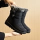 thumbnail image 4 of Botas Punta Redonda Zapatos Planos para Señoras Impermeables Antideslizantes Viajes Al Aire Libre, 4 of 9