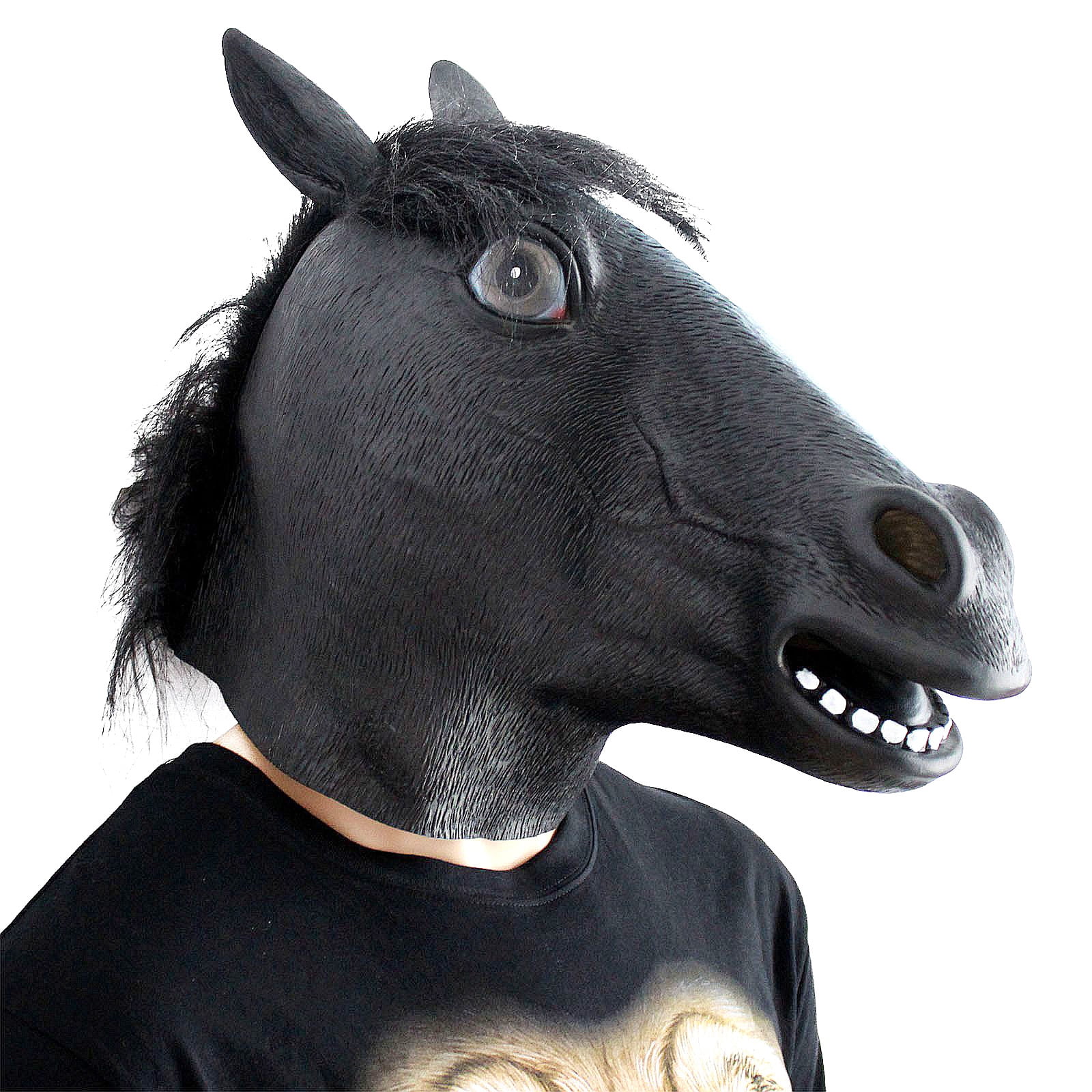 Horsehead Mask, Cute Cartoon Animal Funny Horsehead Mask Props for