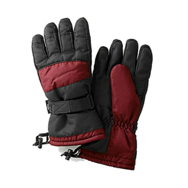 John Bartlett John Bartlett Mens Black Red Thinsulate Winter Snow Ski Gloves Snowboarding