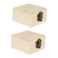 thumbnail image 4 of 2 cajas de madera sin terminar, cofres de tesoros reutilizables, cajas de joyería para guardar en casa, para regalo de cumpleaños y Halloween. Estilo C, 4 of 8