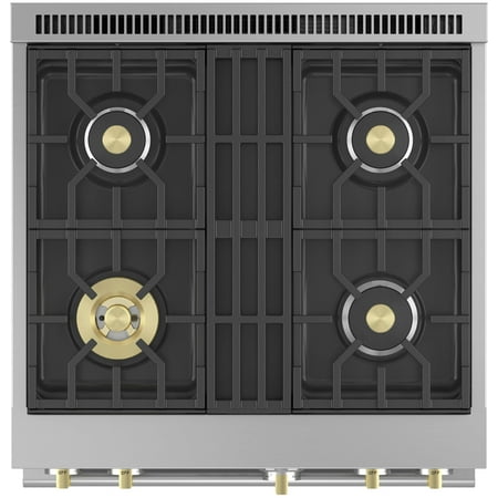 Monogram - 5.7 Cu. Ft. Freestanding Gas Convection Range with 4 Burners - Stainless steel