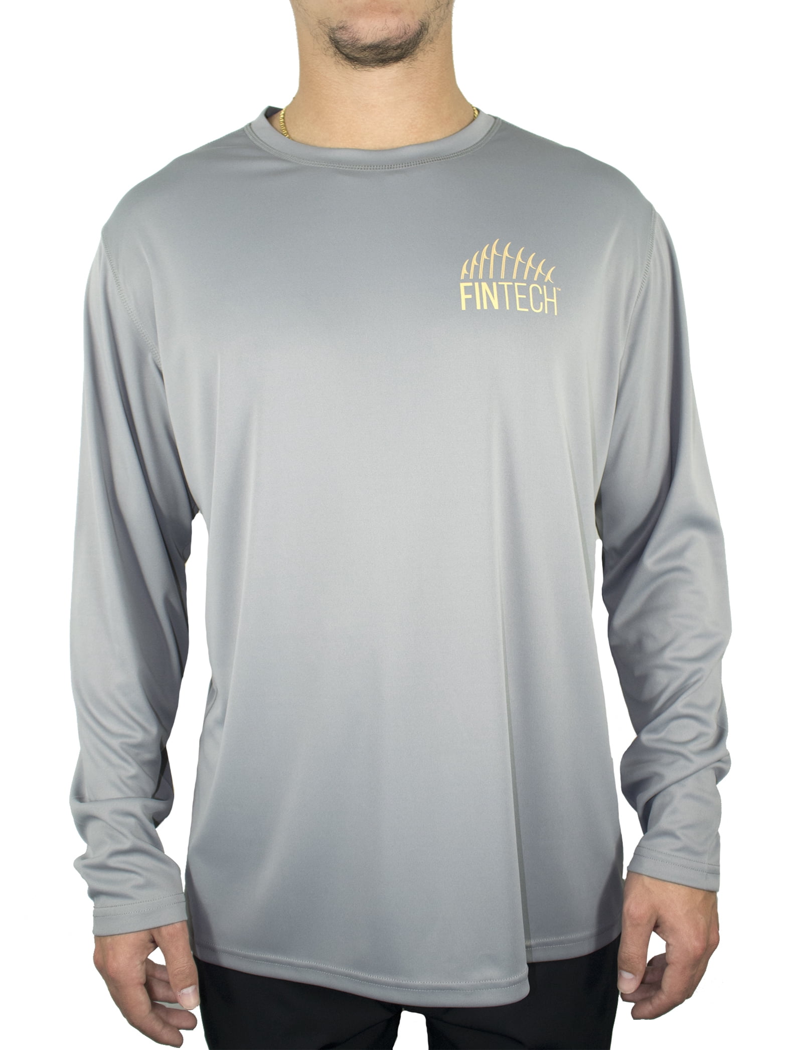FinTech Sun Defender Men's Long Sleeve Performance Fishing Tee, Lightweight, Breathable, Durable