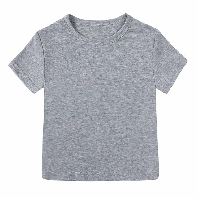 vdgthytj T-Shirts d'Été pour Tout-Petits, Col Rond, Manches Courtes, Coton, Décontracté, Basique pour Garçon Fille