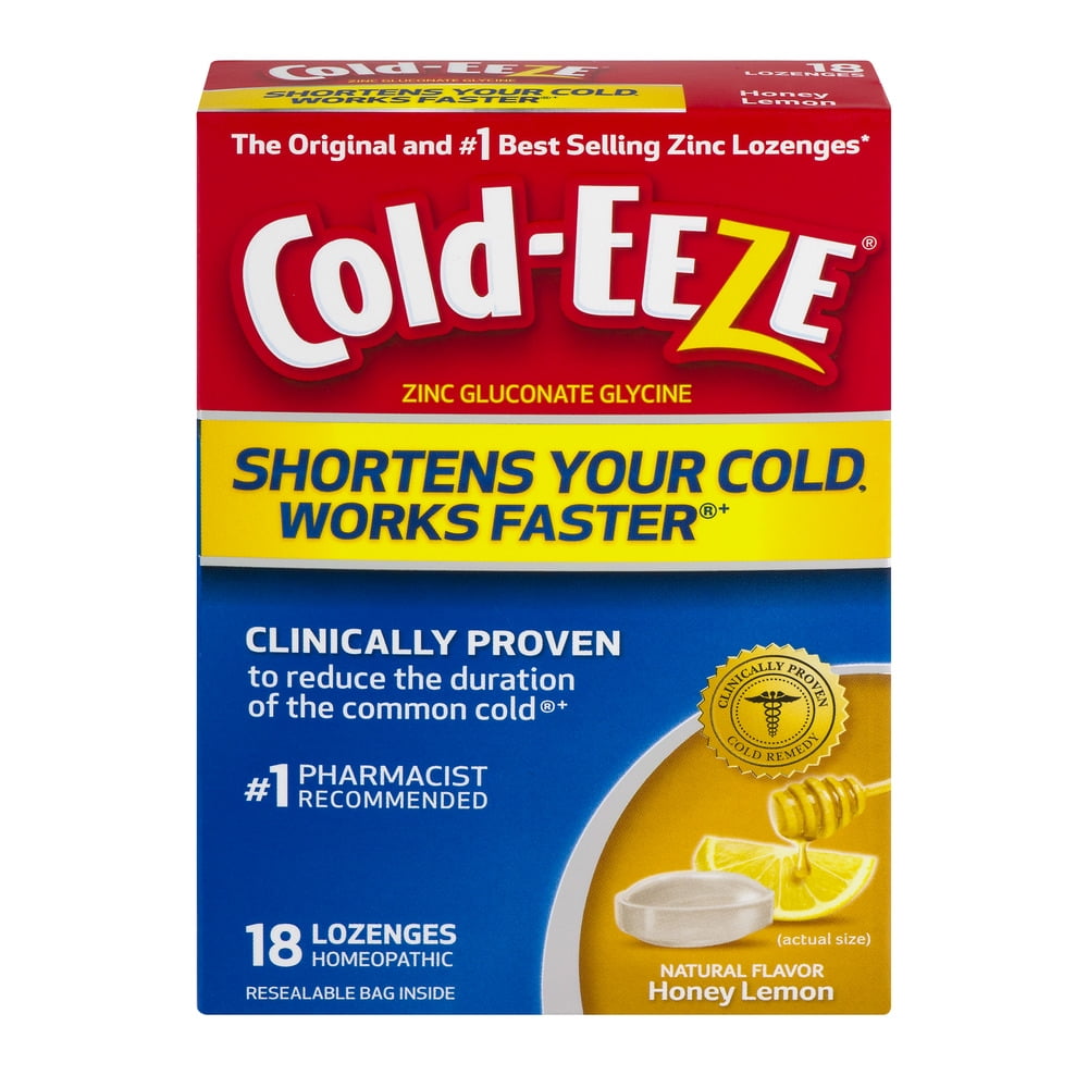 Cold-EEZE Natural Honey Lemon Flavor Lozenges, 18 Ct