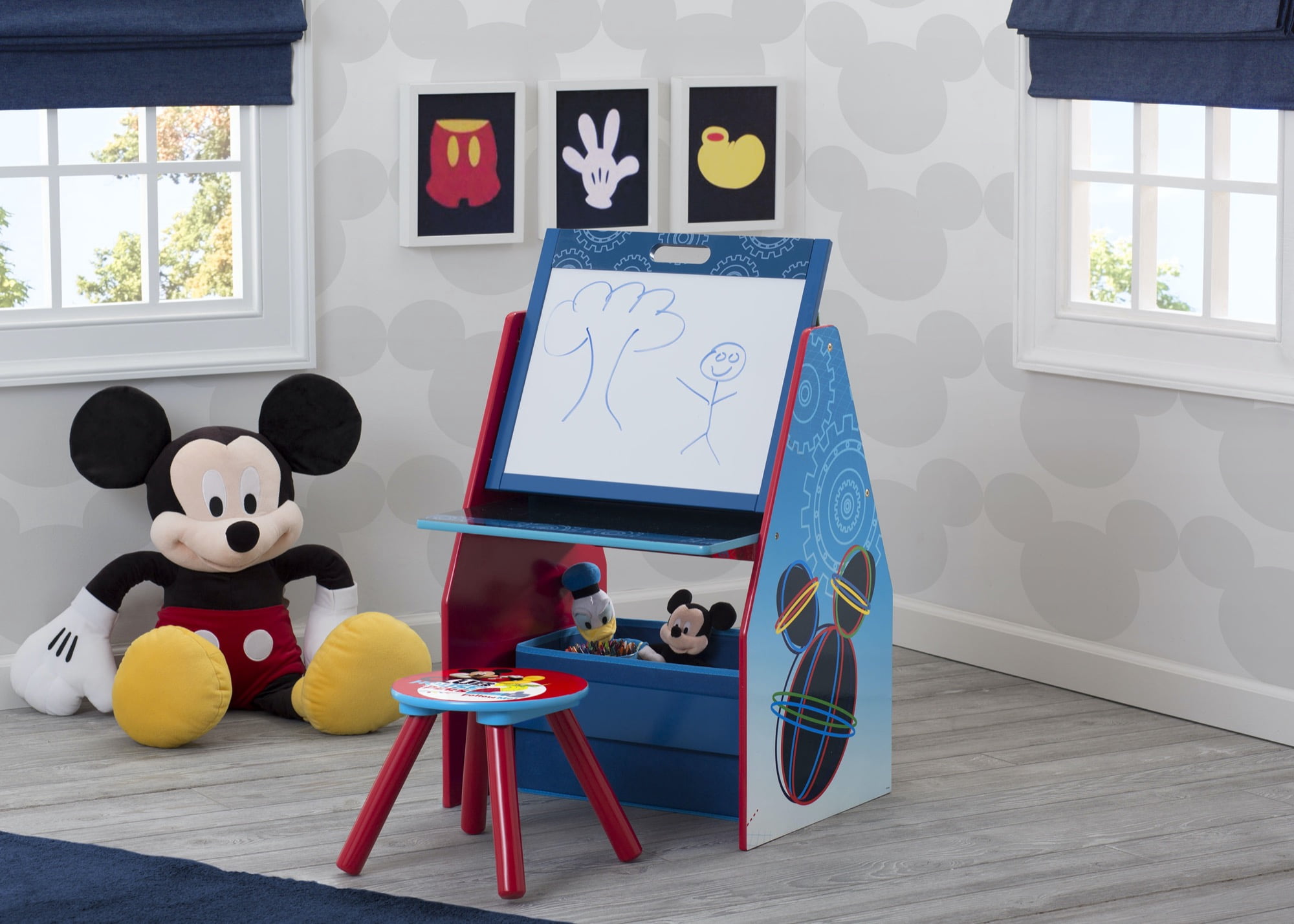 Disney Mickey Mouse Easel and Play Station by Delta Children, Greenguard Gold Certified