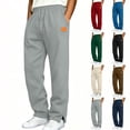 thumbnail image 6 of Dvprdro Mens Wide Leg Sweatpants with Pocket Elastic Waist Drawstring Casual Athletic Baggy Pants Open Bottom Loose Fit Trousers Fashion Workout Joggers, 6 of 6