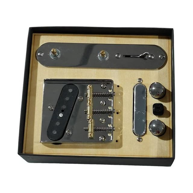 Yuarrent Bridge Loaded Juego de placas de 3 líneas Juego de pastillas de guitarra Instrumento de reemplazo eléctrico Oferta Accesorios para instrumentos musicales