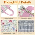 thumbnail image 4 of Pioneer Flower Floral Print Pattern Insulated Lunch Bag for Women & Adults,Large Portable Soft Cooler Lunch Bag,Thermal Food Storage Tote with Pearl Cotton,8.66L,8.75x5.75x9.5 Inch, 4 of 6
