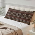 thumbnail image 4 of Brown Boho Body Pillow Covers 20"x60", Vintage Ethnic Tribe Retro Abstract Art Soft Brushed Microfiber Breathable Throw Pillow Covers, Pillowcase with Zipper for Couch Sofa Bedroom Living Room, 4 of 9