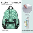 thumbnail image 5 of Green Daisy Flower Floral Pattern Backpack for School,Cute School Bag,Schoolbag with Adjustable Shoulder Straps & Padded Back,15.25"x11.5"x5.25", 5 of 5