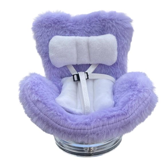 Cevemin Doll Car Seat with Soft Plushs Cushion, Vent Clip and Desktop Stand - Cute and Functional Car Ornament for Doll Collectors and Fans