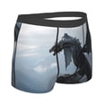 thumbnail image 2 of KLL Valley Gray Dragon Men's Cotton Boxer Briefs Underwear-Small, 2 of 8