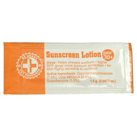 Guardian FASL CS Sunscreen Lotion Packets - Case of 100 Packets