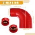 thumbnail image 4 of Unique Bargains 1 Pc 51mm 2" ID 76mm 2.99" ID Universal 90 Degree Elbow Silicone Hose Coupler Red, 4 of 6