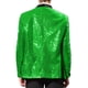 thumbnail image 3 of CHAQUETA DE DEPORTIVA CON LENTEJUELAS PARA HOMBRE INSPIRE CHIC, CON SOLAPA DE CHALECO, DE UN BOTÓN, BRILLANTE, VERDE, PARA BODA, 3 of 7