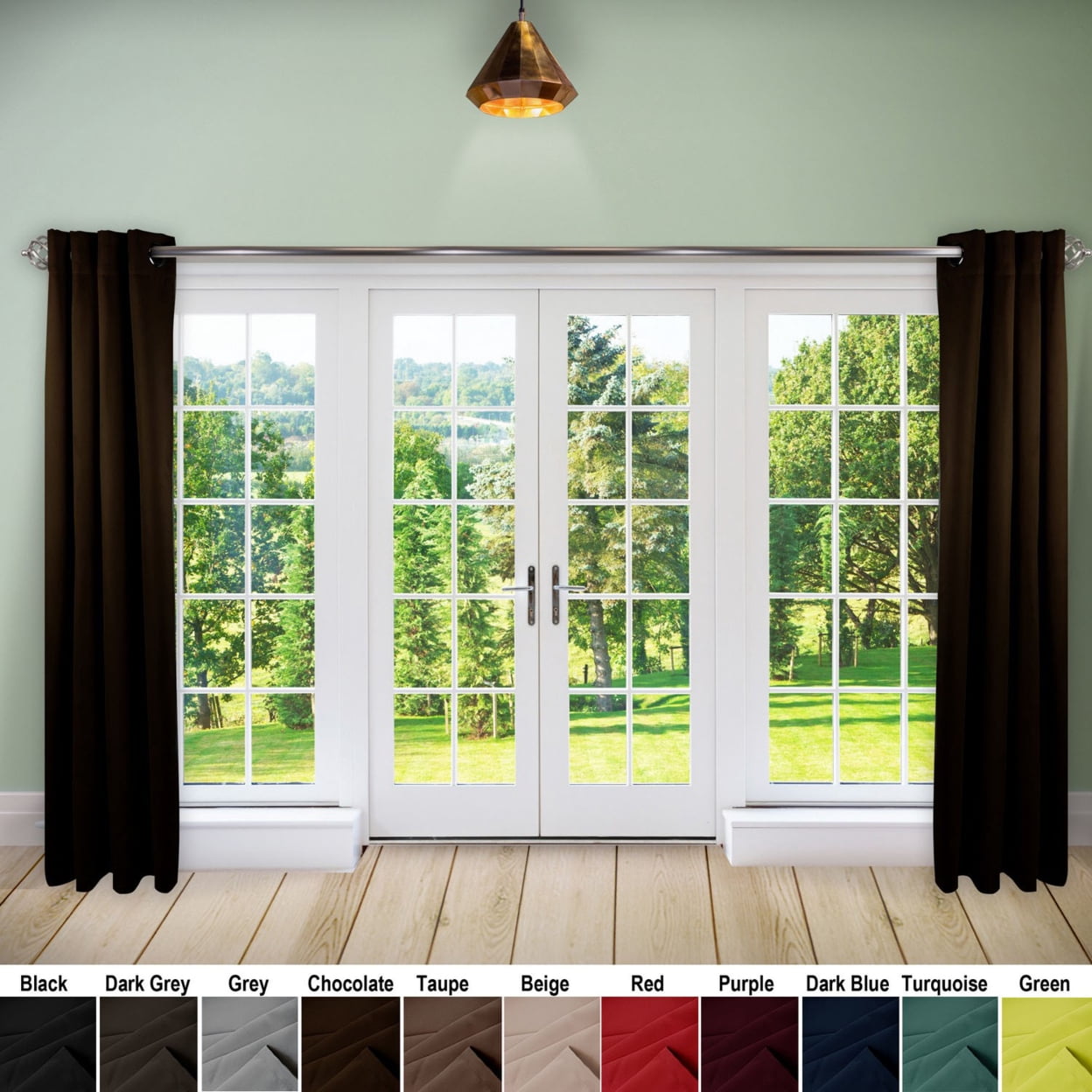 Premium Heavy Duty Room Divider Curtain / Patio Curtain with Grommet 1 Panel - Chocolate 150" x 96"