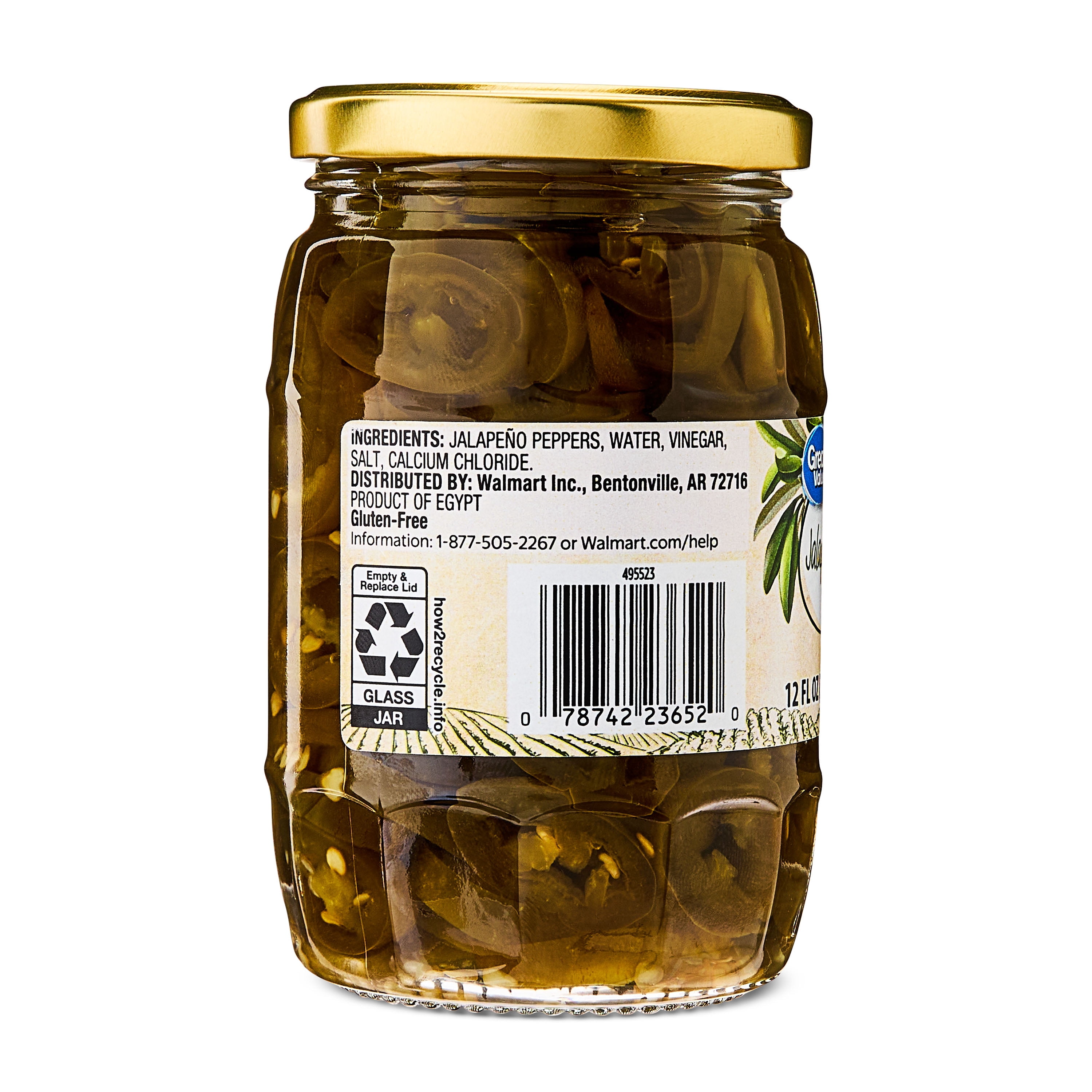 (3 pack) Great Value Jalapeno Pepper Slices, 12 oz