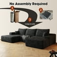 thumbnail image 3 of MAYEERTY 107" Cloud Sectional Couch Modern Modular Sofa for Living Room No Assembly Required, BLACK, 3 of 5