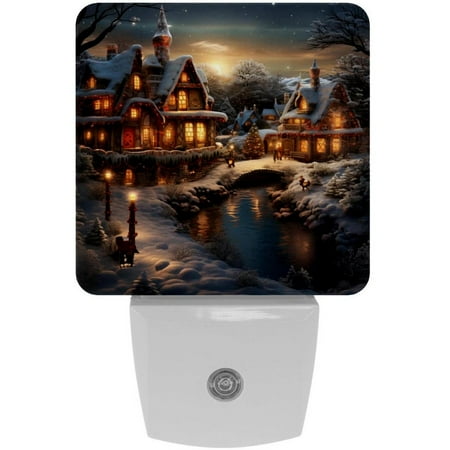 

Christmas retro LED Square Night Lights: Energy-Efficient and Stylish Illumination Device for Bedrooms and Living Areas Set of 2 200 Characters.