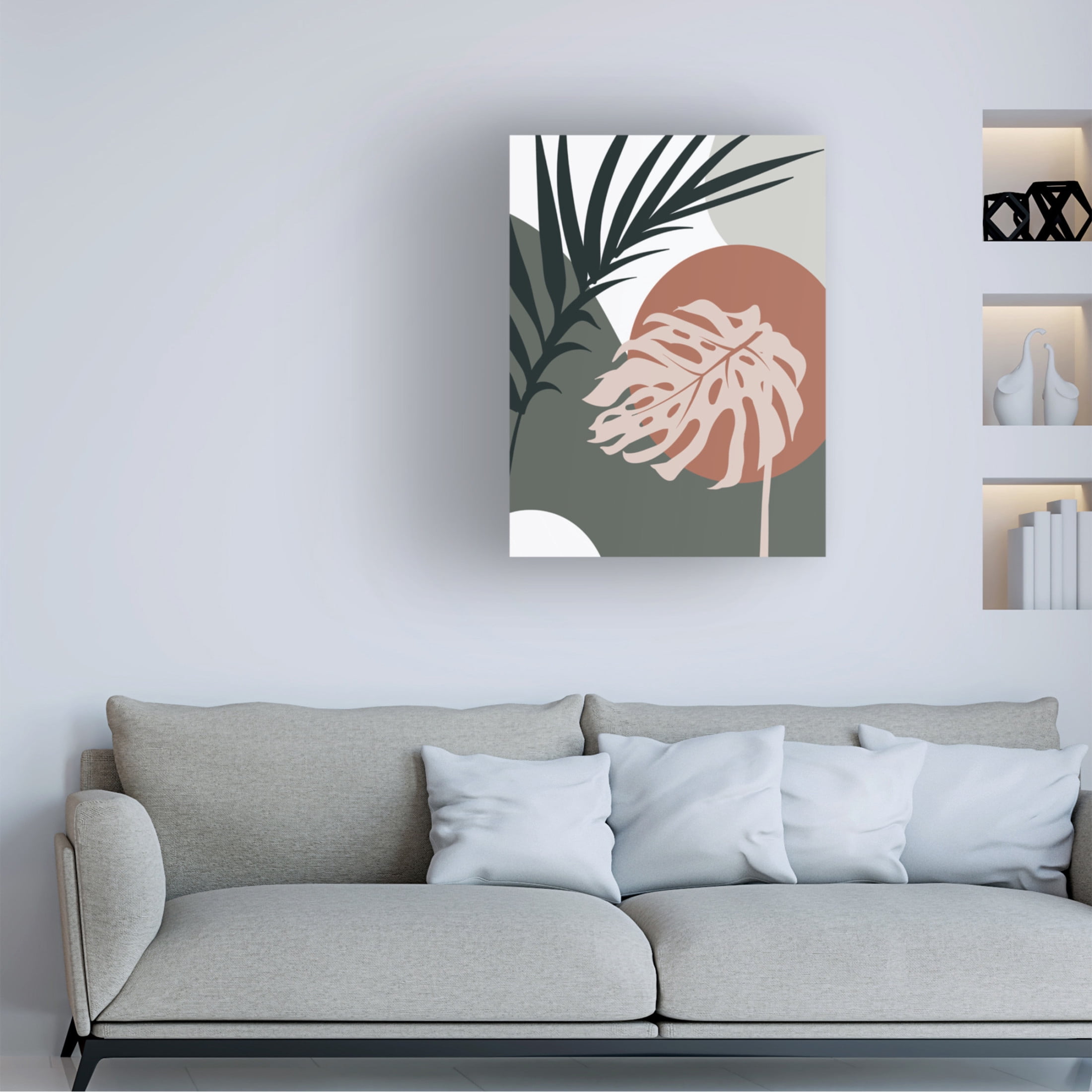 Trademark Fine Art Beth Cai  Tropical Leaves No2 Canvas Wall Art