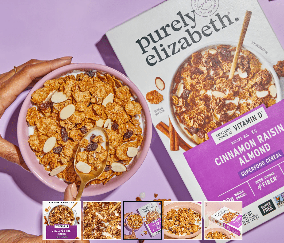 Purely Elizabeth Cinnamon Raisin Almond Superfood Cereal with