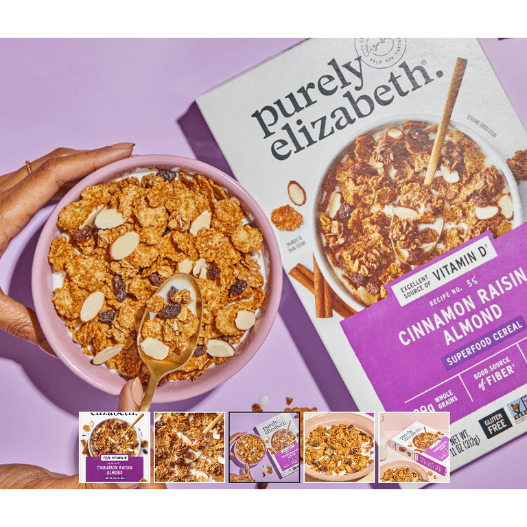 Purely Elizabeth Cinnamon Raisin Almond Superfood Cereal with