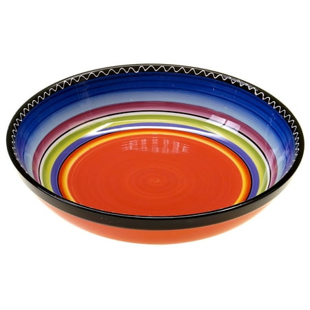 Tequila Serving Set Tequila Sunrise Serving/Pasta Bowl, 13 by 3-Inch, Lead free ceramic By Certified International ()