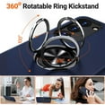 thumbnail image 4 of Designed for Samsung Galaxy A15 Heavy Duty Case with Built-in Kickstand, Dual Layer Protection with Rotating Holder Ring, Sturdy Case for Samsung Galaxy A15, Navy, 4 of 6