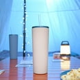 thumbnail image 3 of Ozark Trail 30 oz Slim Insulated Stainless Steel Tumbler with Straw, Double Wall Insulation Tan, 3 of 10