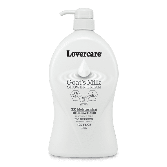 Goat's Milk Shower Cream Fragrance Free for Sensitive Skin 40.7 fl oz