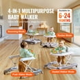 thumbnail image 2 of KFFKFF Baby Walker 4 in 1, Foldable Height Adjustable Baby Walker with Wheels, Infant Toddler Walker with Foot Pads, Anti-Fall Baby Walker With Music & Toys Tray for Boys and Girls 6-24 Months, 2 of 9