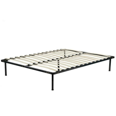 Bed Frame Metal Platform Black 13 Inch Wood Slat Steel Bed Frame Metal Platform Black 13 Inch Wood Slat Steel Twin Size