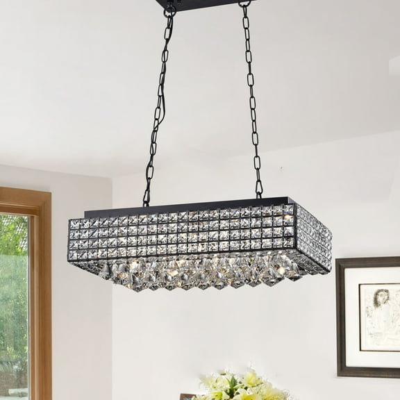Hong Kong best New Zhu Yuan Lighting Co. Elba 8 Light Black Crystal Chandelier