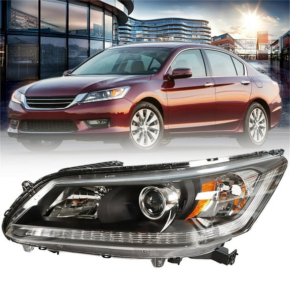 Fit for 13-15 Accord Headlight Housing Assembly Accord Headlamp (Front Left Driver Side, without Bulb)