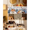 thumbnail image 3 of Tie Up Valance Curtain for Kitchen,Thanksgiving Pumpkin Eucalyptus Leaves Rod Pocket Short Curtains Adjustable Tie-Up Shade Valances,Wood Board Window Treatment for Bathroom Living Room Bedroom, 3 of 8