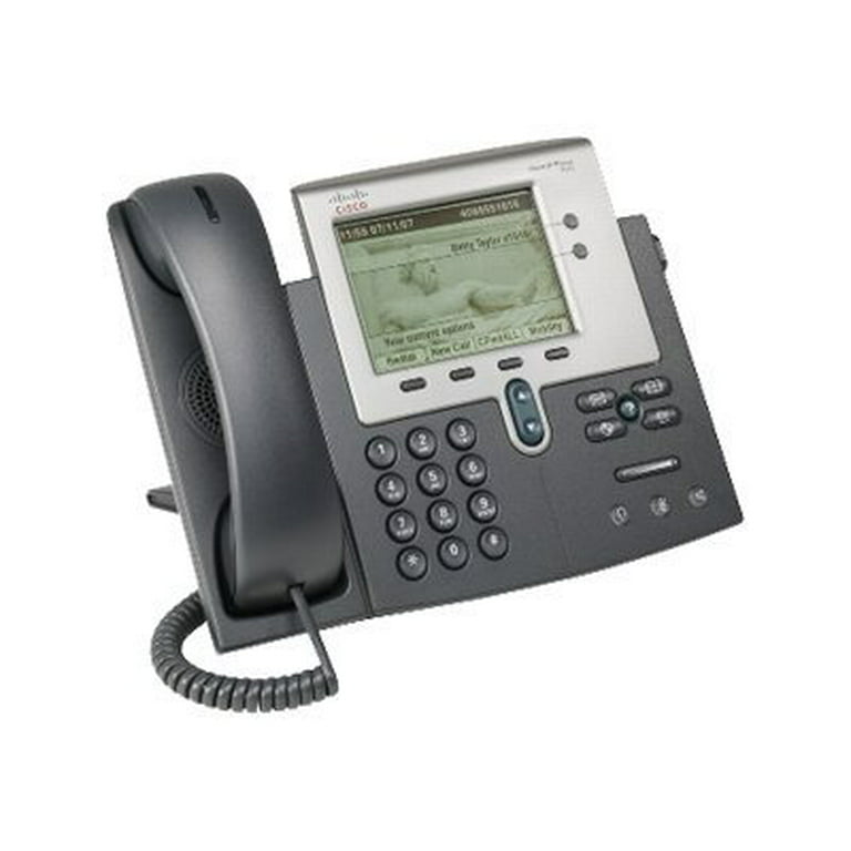 Cisco Unified IP Phone 7942G - VoIP-Telefon - SCCP, SIP - Silber, Dunkelgrau