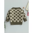 thumbnail image 4 of Bagilaanoe Newborn Baby Girl Boy Knitted Sweater Long Sleeve Plaid Pullover 3M 6M 9M 12M 18M 24M Infant Warm Jumpers Tops Fall Loose Knitwear, 4 of 8