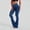 2-Blue, variant on Womens Casual Blue Classic High Waist Pockets Straight Denim Pants Trousers Jeans Straight Women Jean Pants for Women