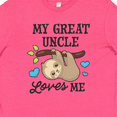 thumbnail image 4 of Inktastic My Great Uncle Loves Me with Sloth and Hearts Youth T-Shirt, 4 of 5