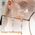 thumbnail image 3 of Decodeary Glasses Chain String Decorative Supplies Lightweight Decoration silver 1Set, 3 of 6