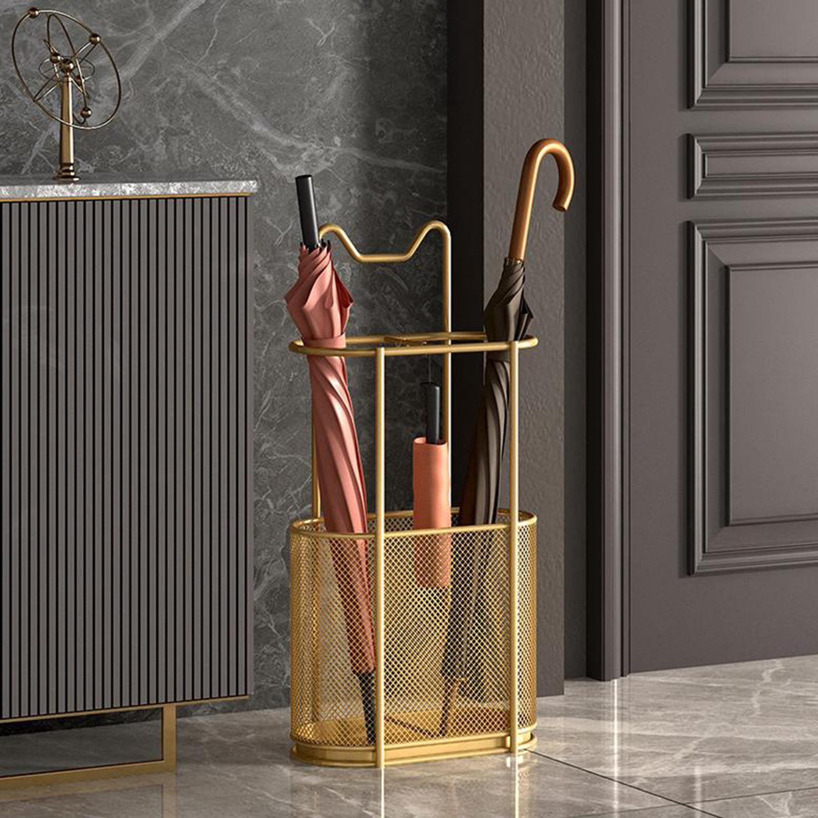 Portable Free Standing Umbrella Holder Bin Canes Walking Sticks Holder Umbrella Storage Rack for Entry Patio Household Hallway Office