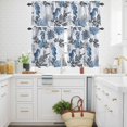 thumbnail image 3 of Summer Marine Life Kitchen Curtains Valances and Tiers Set of 3 Ocean Watercolor Seahorse Coastal Corals Tier Curtains and Valance with Rod Pocket for Small Windows, 27.5"x24", 3 of 9