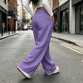 thumbnail image 4 of Khunlpohl Women's Wide Leg Sweatpant Elastic Waist Casual Loose Pants Workout Running Sports Sweatpants with Pockets, 4 of 8