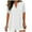 A125 White Womens Summer Tops Clearance Under $5, variant on Cagogo Short Sleeve Tshirts Shirts for Women Summer Tops Under $5 Plus Size Solid Color Blouses V-Neck Trendy Summer Tshirt Birthday Gifts