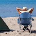 thumbnail image 6 of Bigleap Oversized Heavy Duty Camping Chair, Folding with Padded Seat, Cooler Bag & Cup Holder for Outdoor, Beach, Fishing, Concerts,Blue, 6 of 7