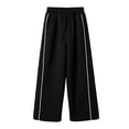 thumbnail image 2 of Lullu Girls Sweatpants Casual Athletic Straight Leg Jogger Pants Activewear, Black, Sizes 5-14, 2 of 6